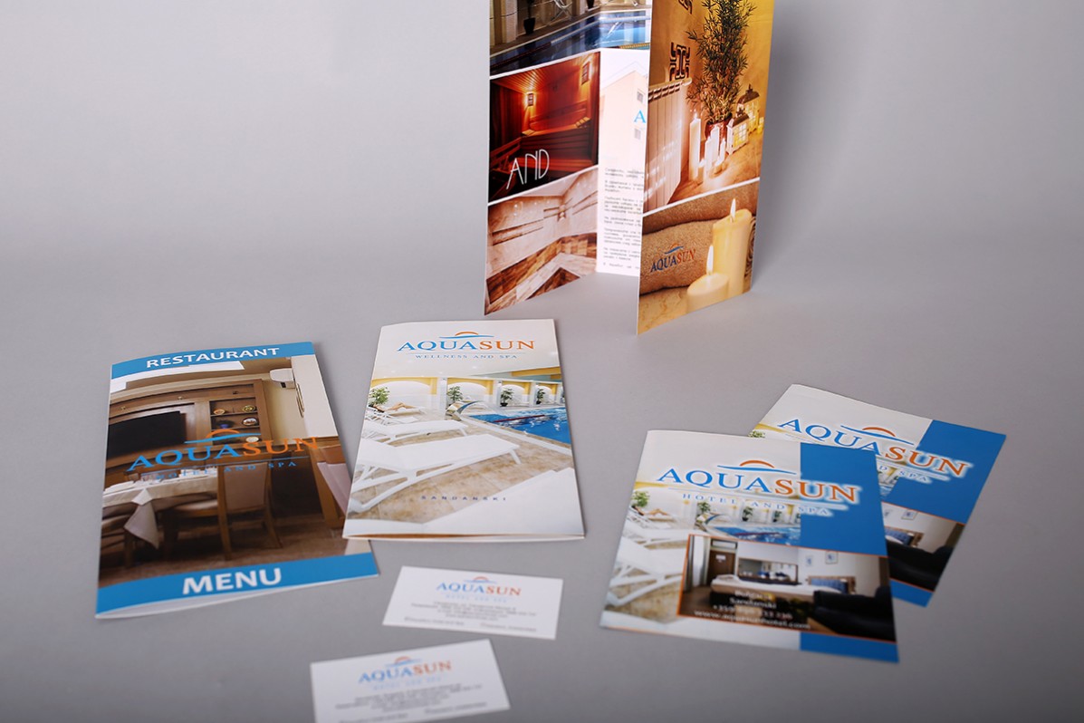 Рекламни и съпровождащи печатни материали за  AquaSun Hotel and Spa